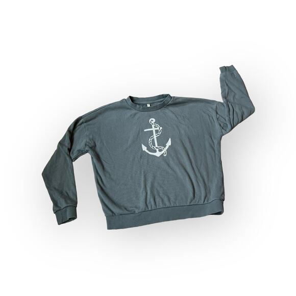 Rylee + Cru Terry Nautical Anchor Sweatshirt - Picture 1 of 3